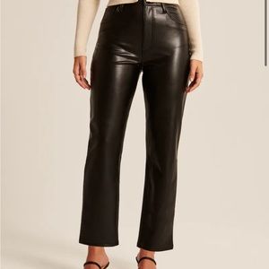 Abercrombie Leather Straight Pants